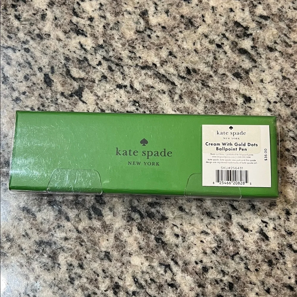 Kate Spade Ballpoint Pen Cream with Gold Dots